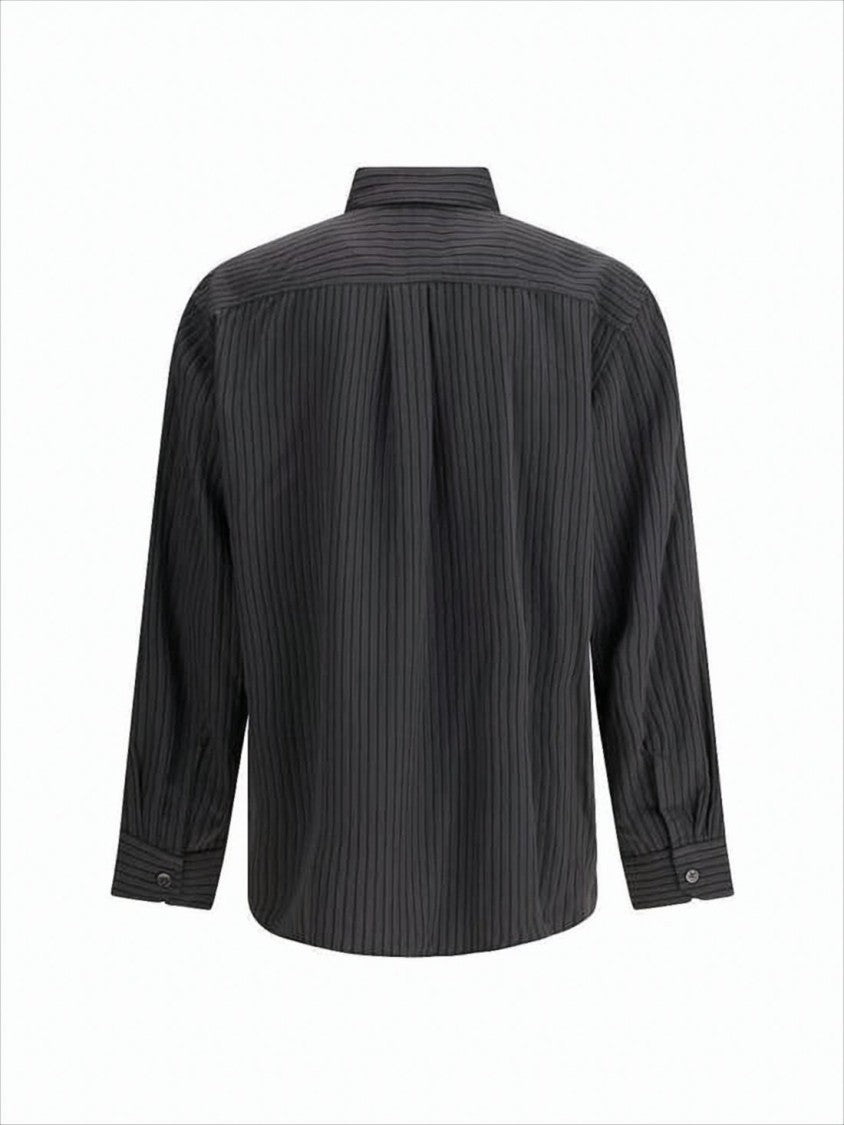 Our Legacy Vertical Stripe Long-Sleeve Shirt With Classic Collar