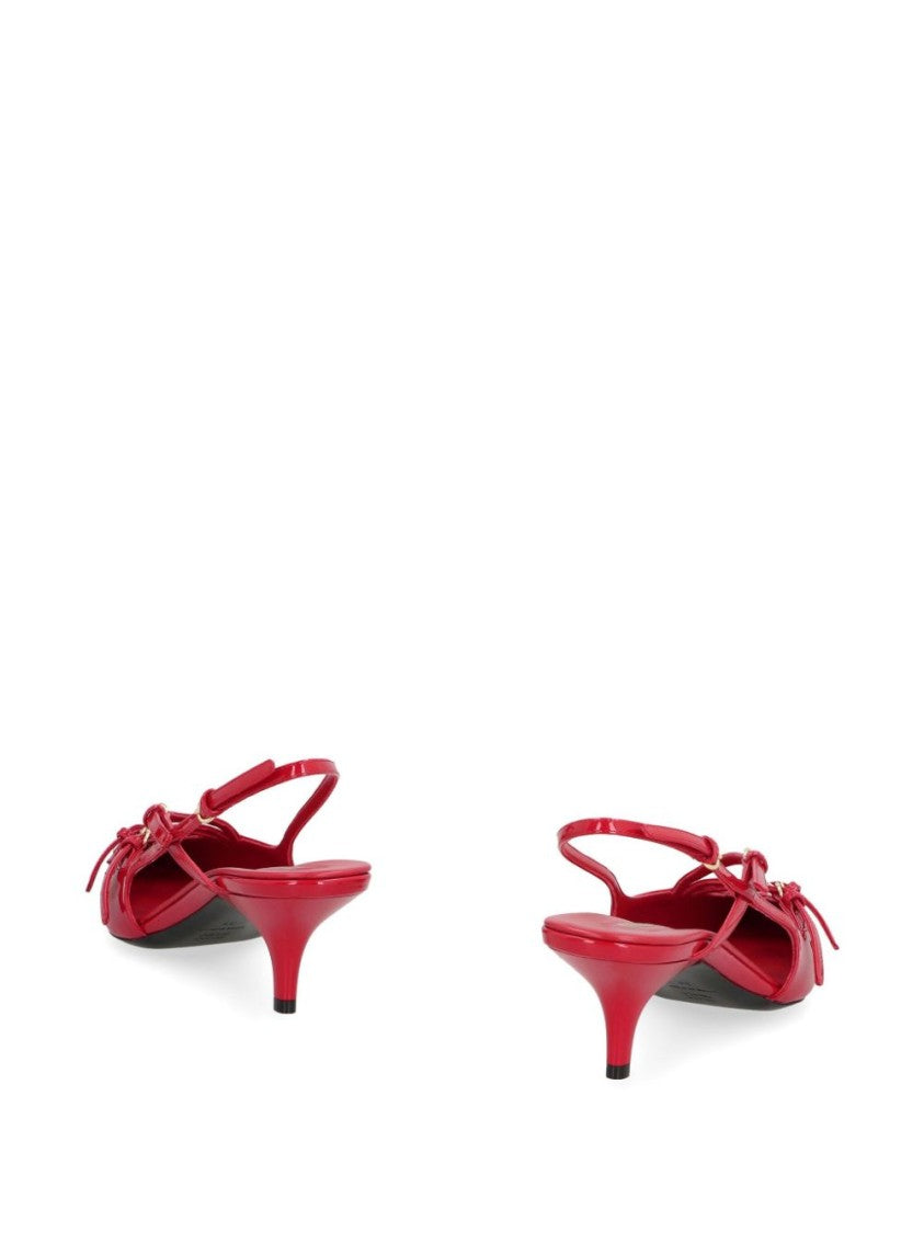 Miu Miu Pointed Toe Slingback Heels With Crisscross Straps