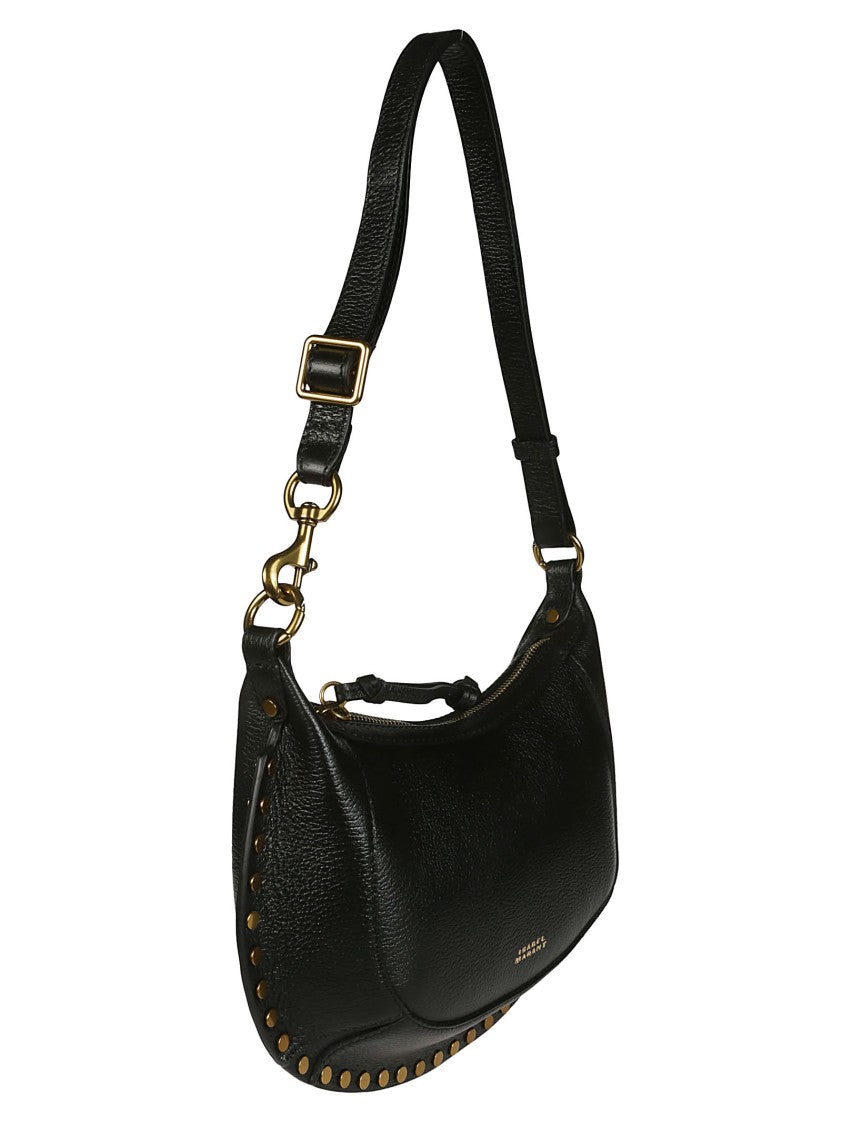Isabel Marant Oskan Moon-Gz Crescent Pebbled Leather Shoulder Bag