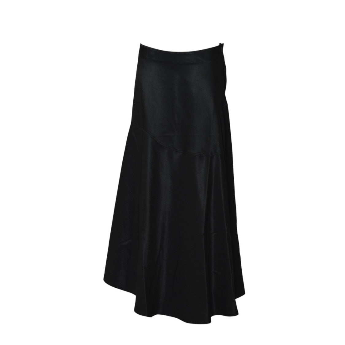 Our Legacy Asymmetrical Black Skirt With High Waist And Tie Detail