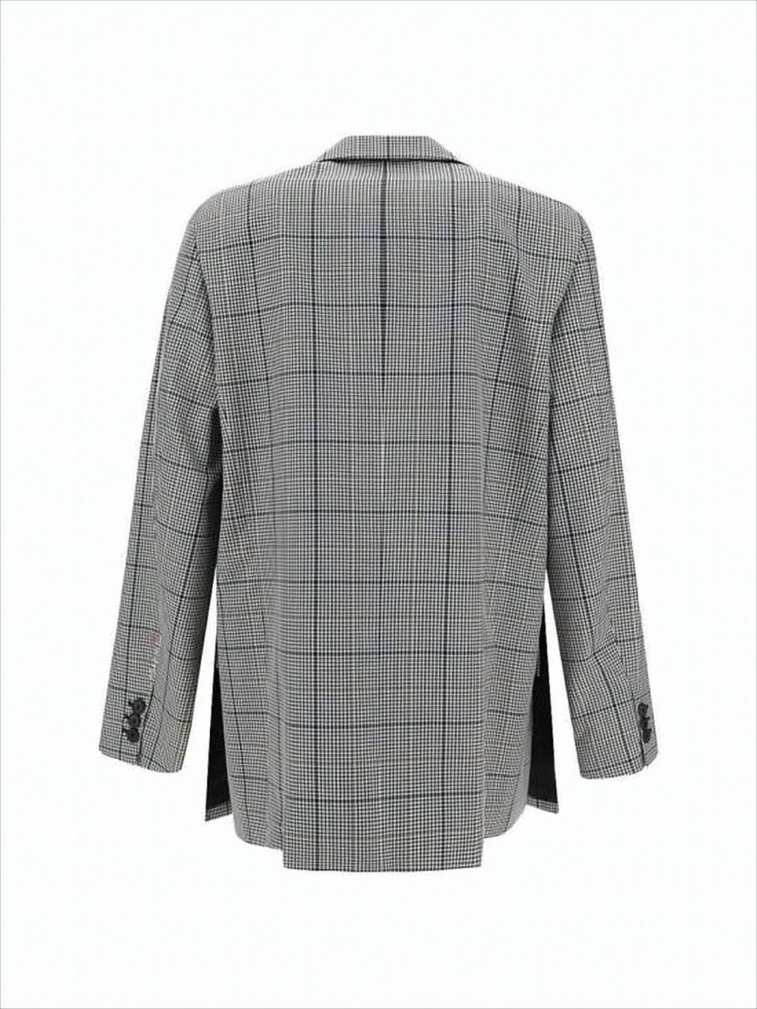 Marni Tailored Checkered Suit Jacket With Notched Lapel And Flap Pockets