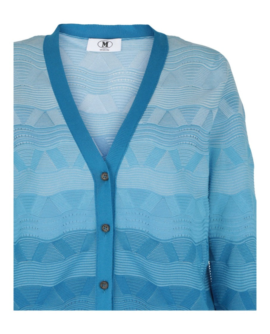 M Missoni Wave-Pattern Slim Cardigan