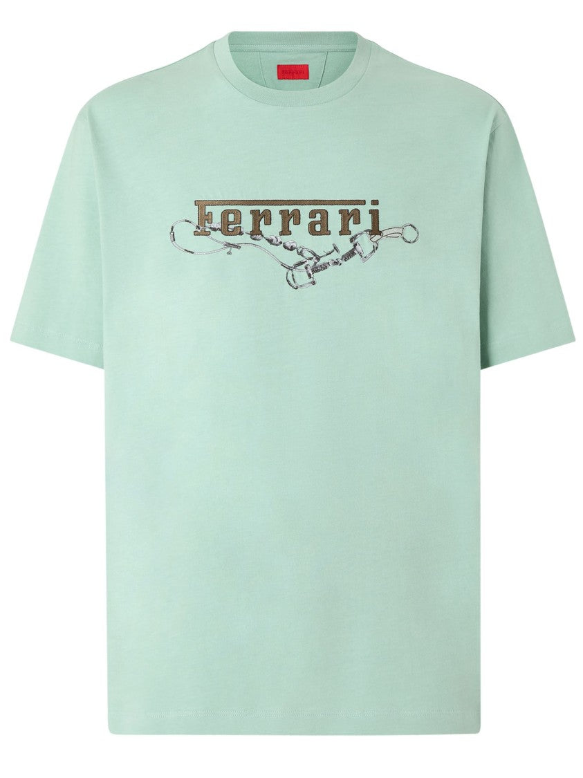 Ferrari Pastel Green Graphic Print T-Shirt