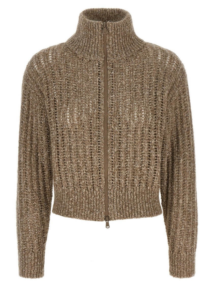Brunello Cucinelli Rustic Dazzling Net' Cardigan