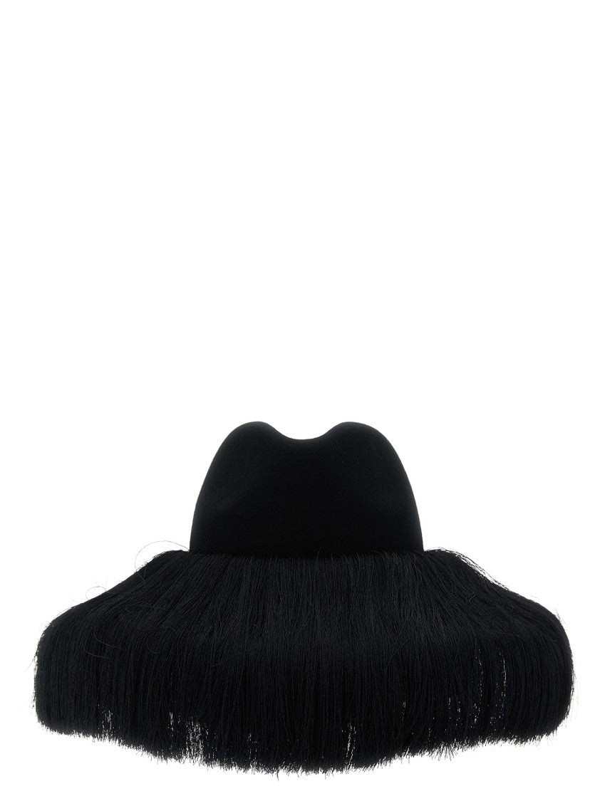 Comme Des Garçons Fringed Wide-Brimmed Fedora Hat
