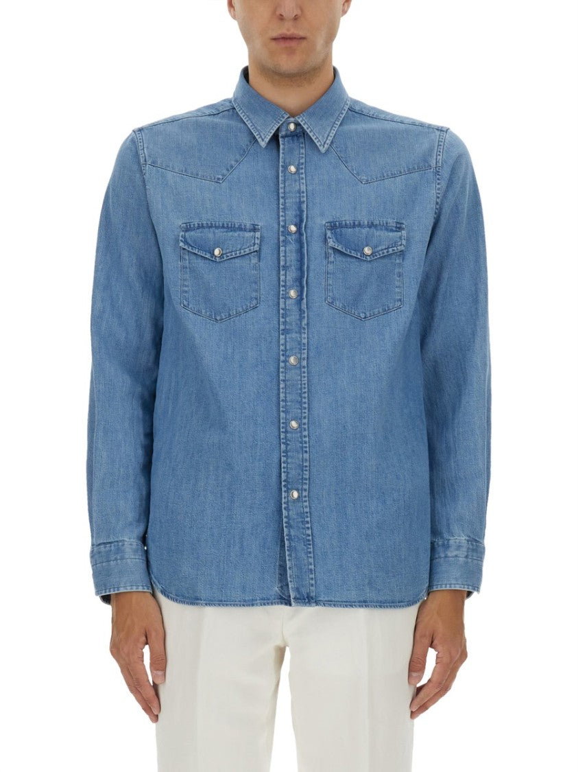 Tom Ford Classic Blue Western Shirt