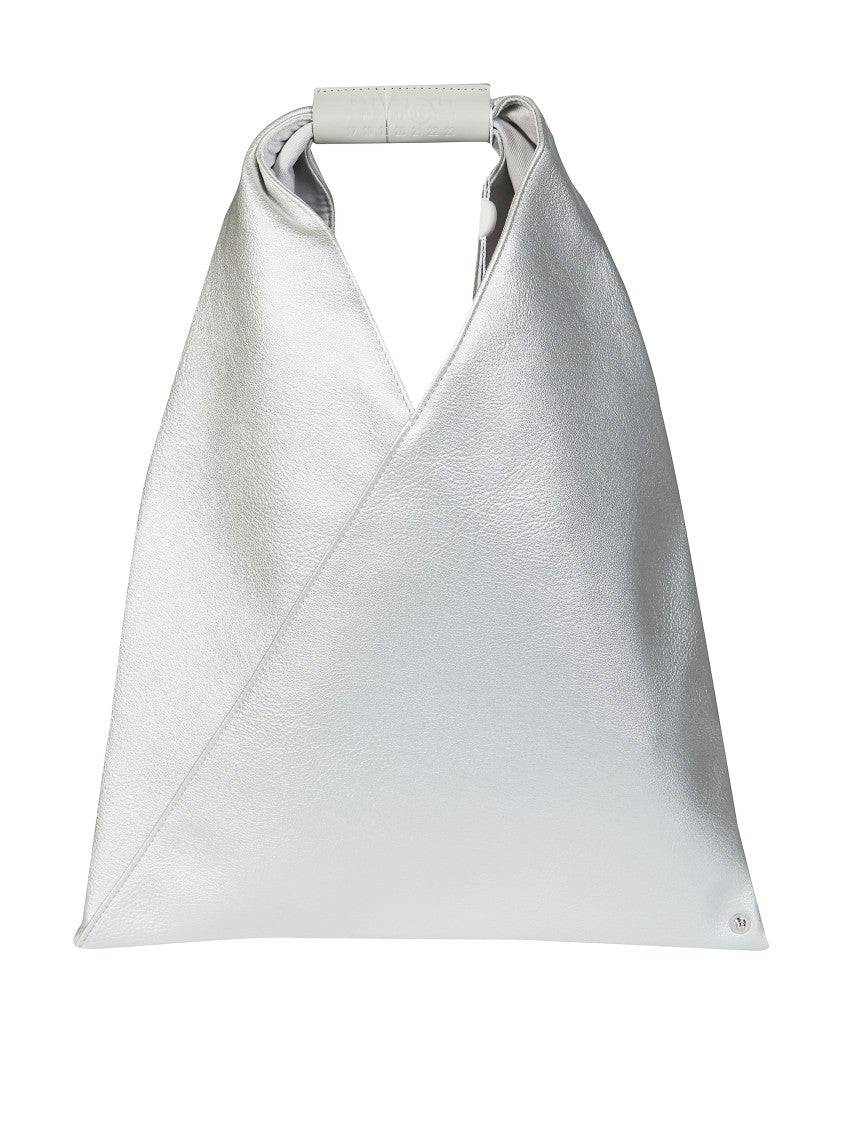 Mm6 By Maison Margiela Metallic Finish Small Japanese Triangular Handbag