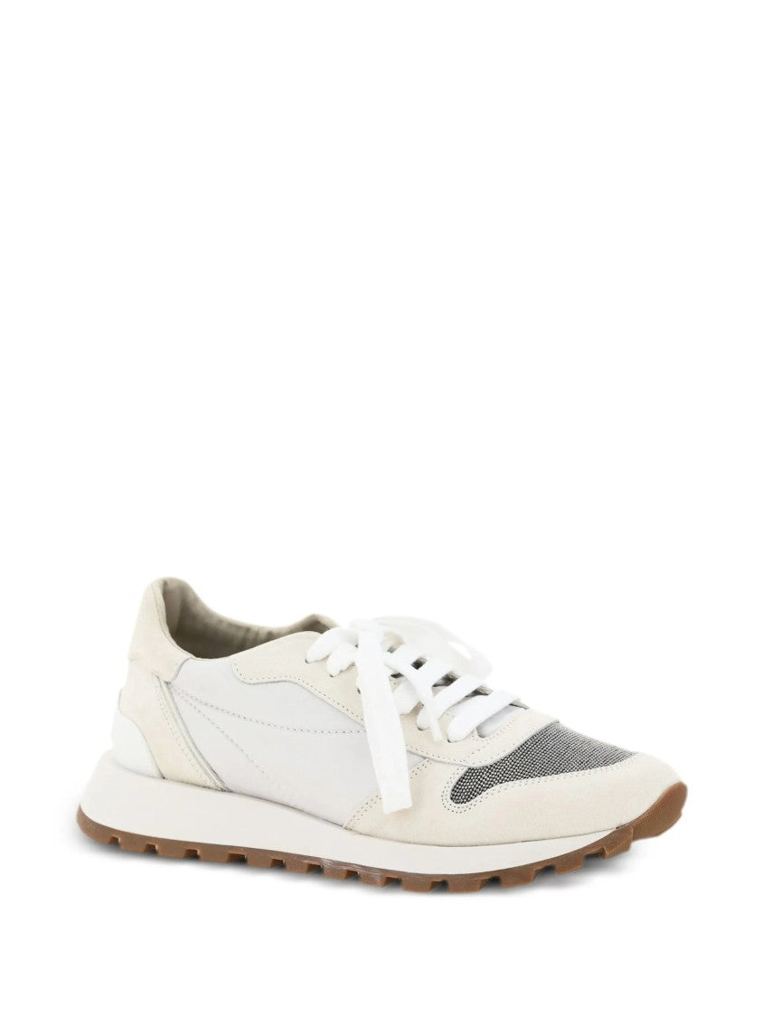 Brunello Cucinelli Elevated Neutral Sneakers With Elegant Design