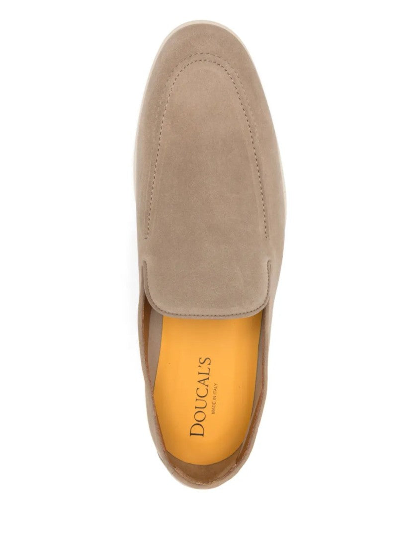 Doucal's Almond Toe Suede Loafers