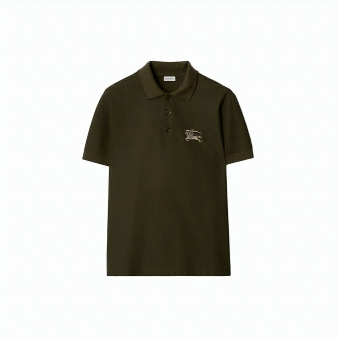 Burberry Black Metallic Touch Embroidered Logo Polo