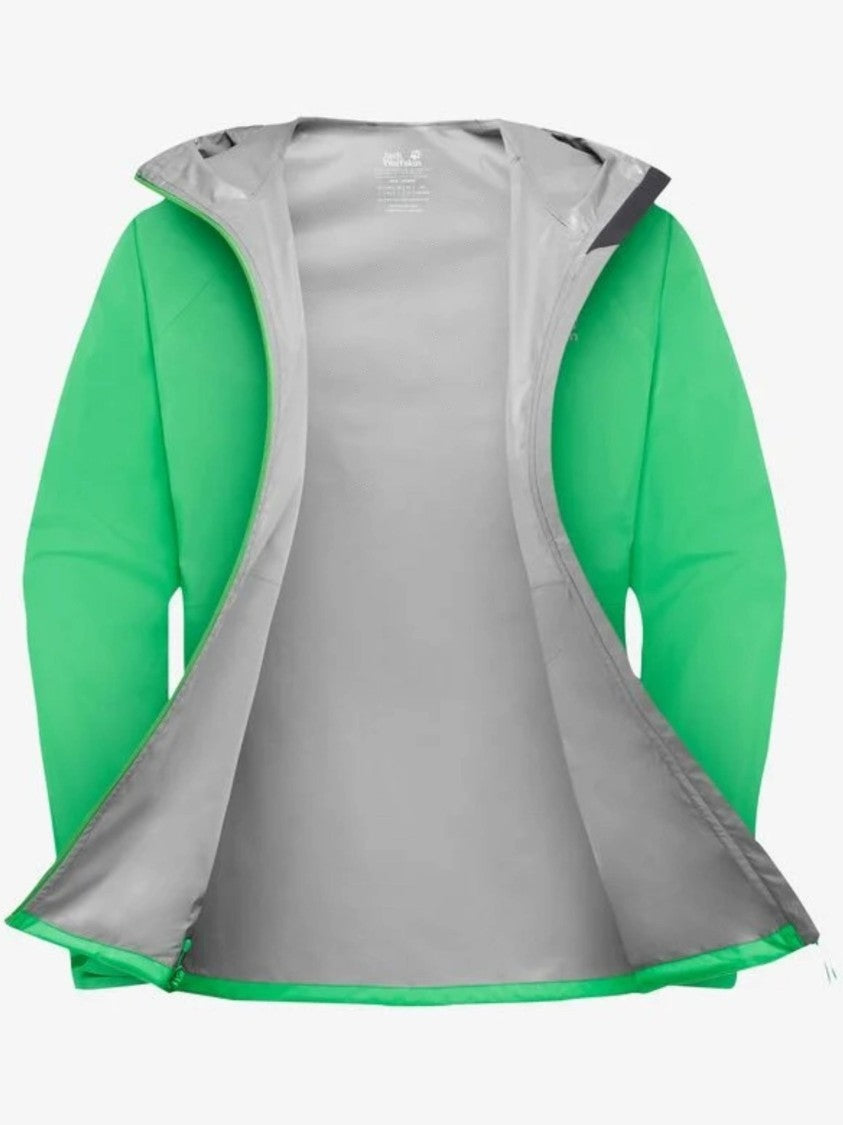 Jack Wolfskin Vibrant Green Prelight Lightweight Jacket