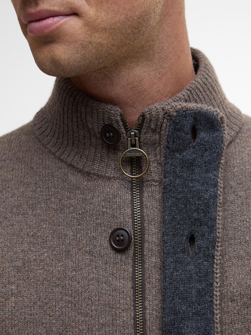 Barbour Essential Patch Zip Front Cardigan