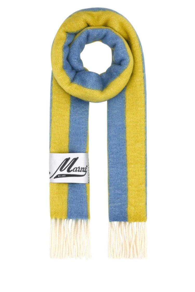 Marni Embroidered Wool Blend Scarf