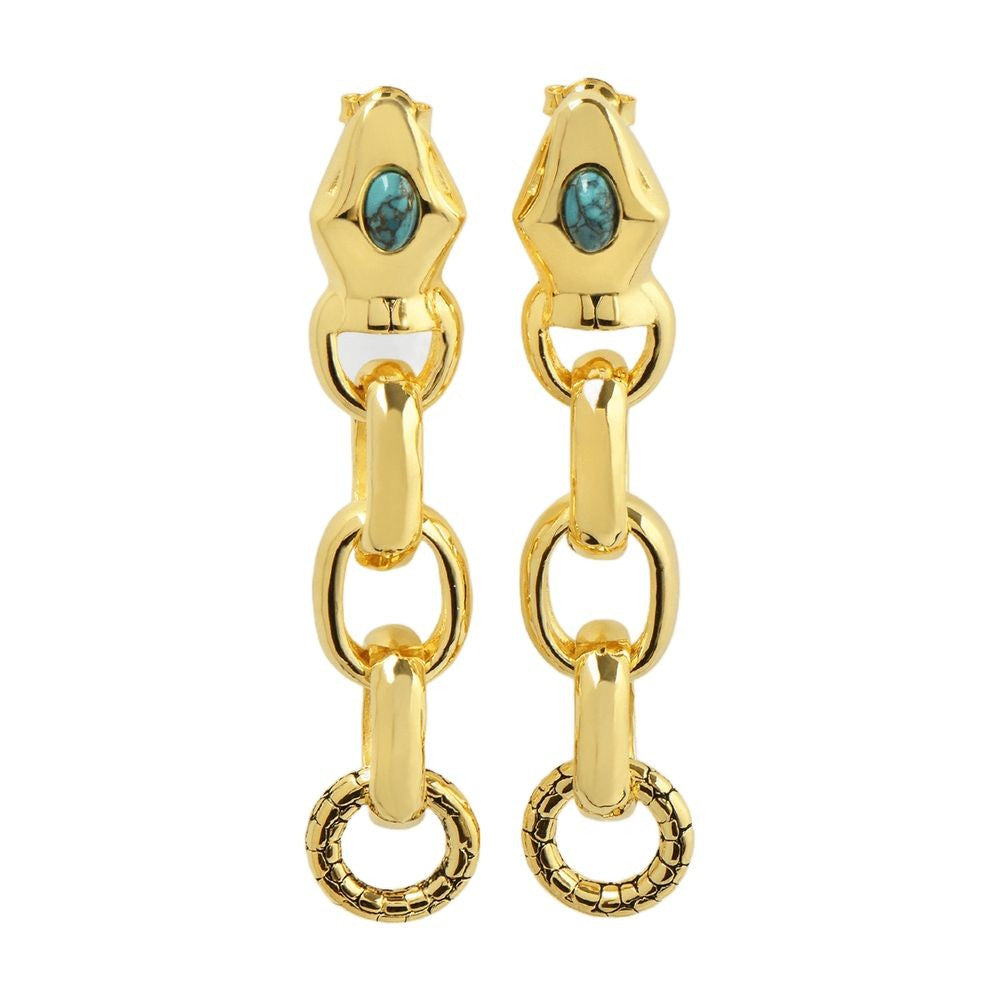 Aurélie Bidermann Tao Earrings In Turquoise Blue Metal