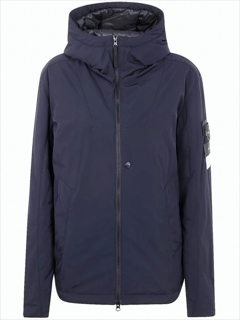 Stone Island Padded Hooded Jacket With Minimalist Design