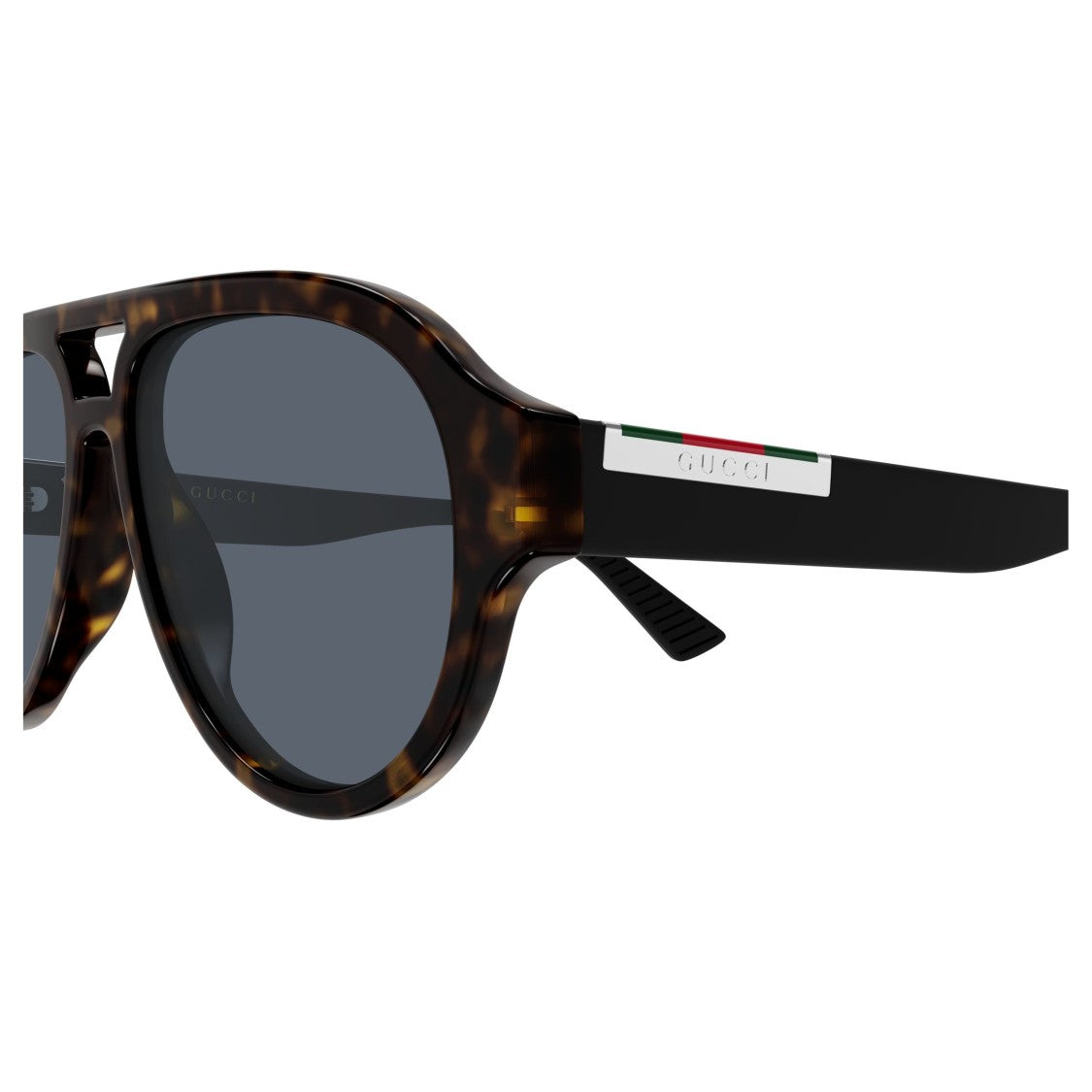 Gucci Tortoiseshell Aviator Sunglasses With Metallic Accents