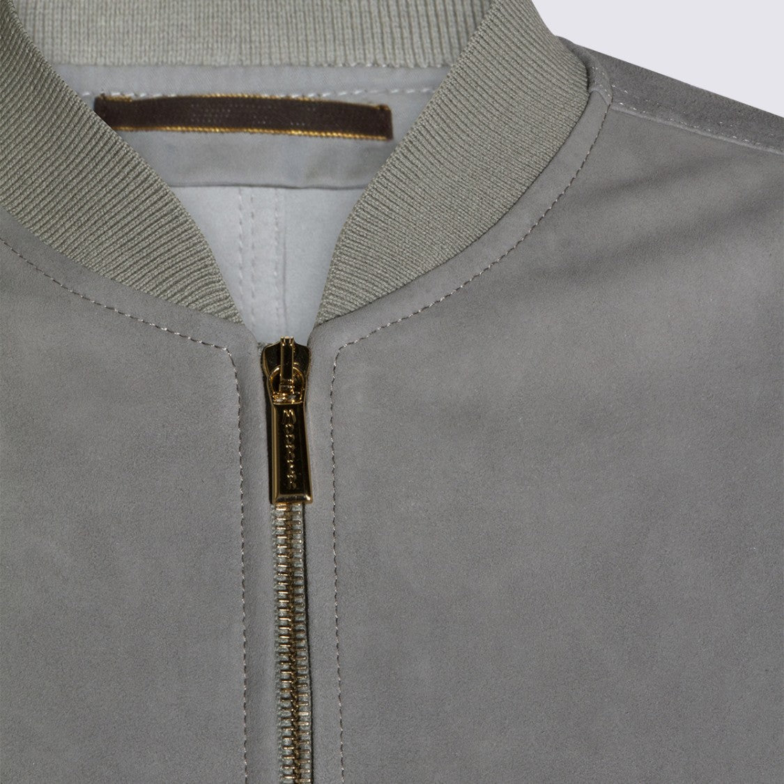 Moorer Grey Leather Jacket