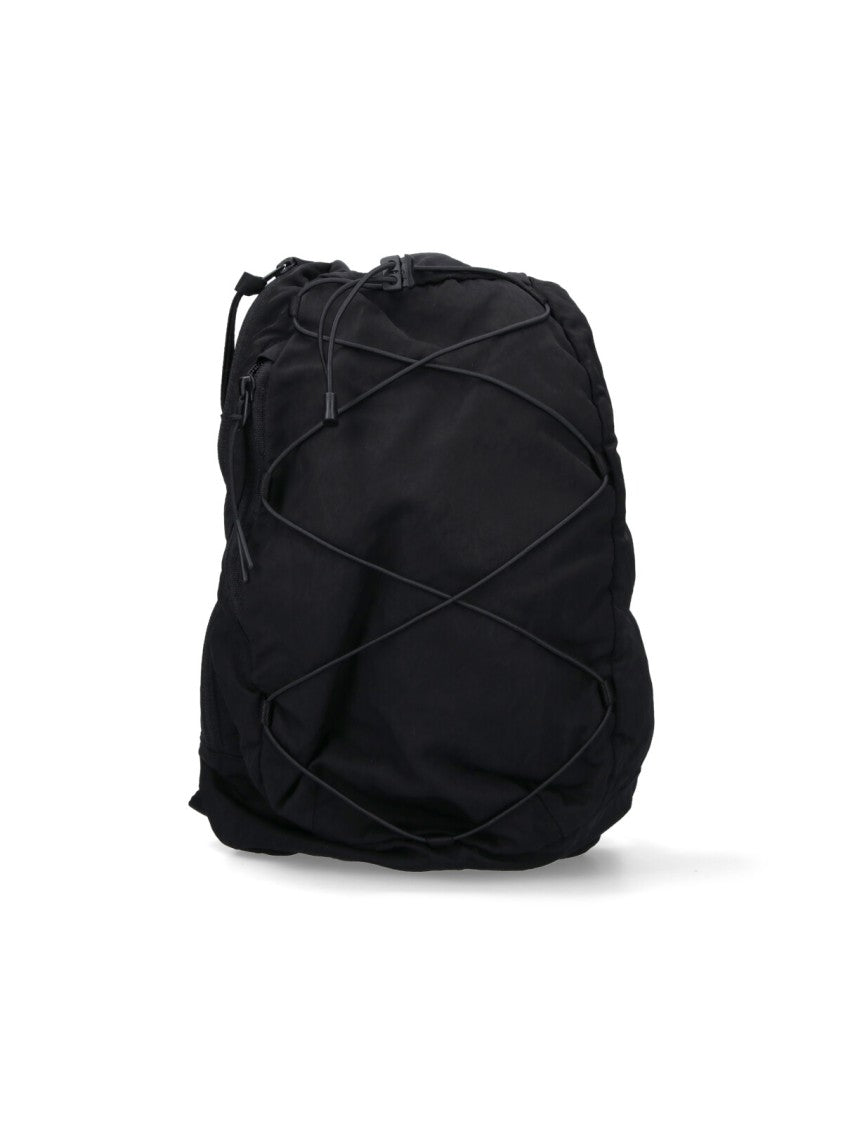 C.P. Company Single-Shoulder Black Nylon Backpack