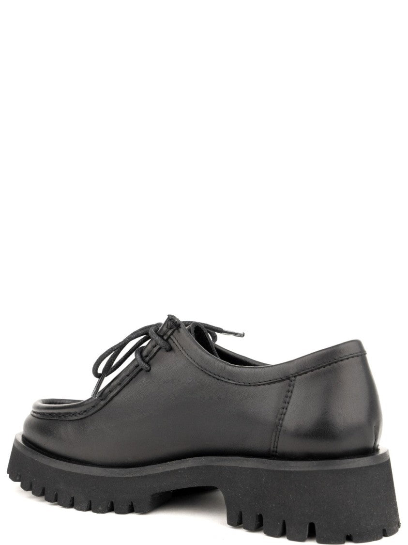 Sergio Moretti Round-Toe Black Leather Loafers With Rubber Sole