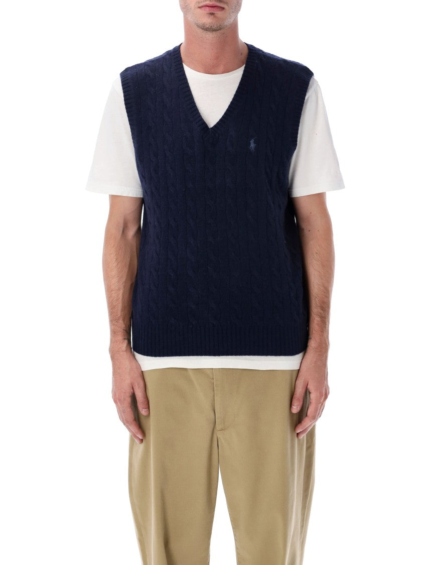 Polo Ralph Lauren Polo  Cable-Knit Cashmere Sleeveless Jumper