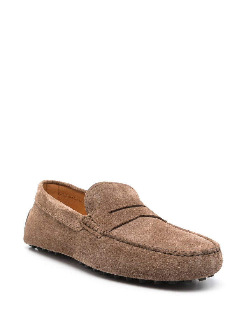 Tod's Brown Calzature Classic Soft Suede Loafers