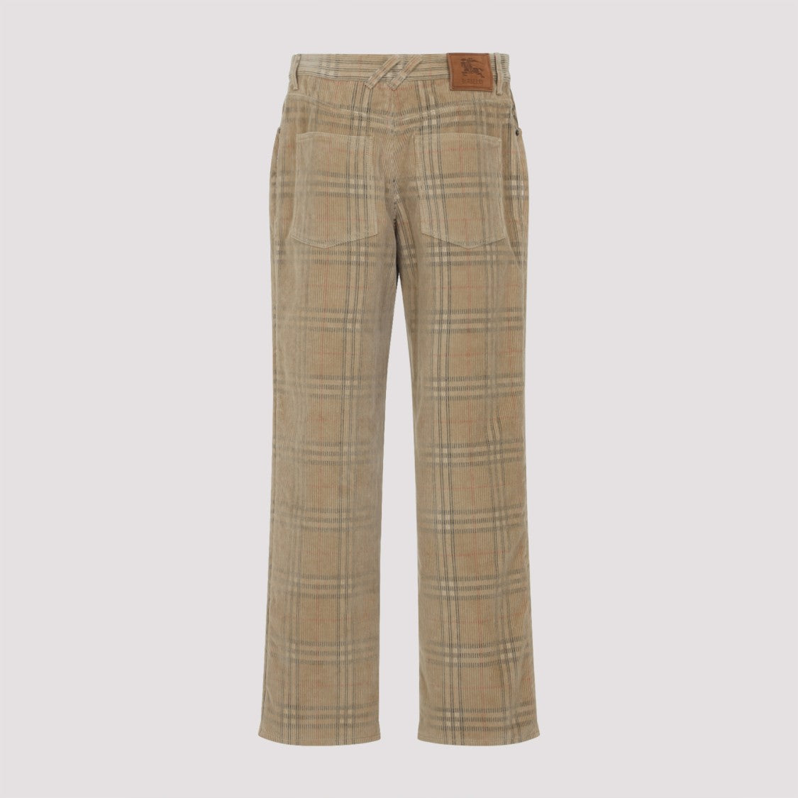Burberry Fred Check Beige Cotton Pants