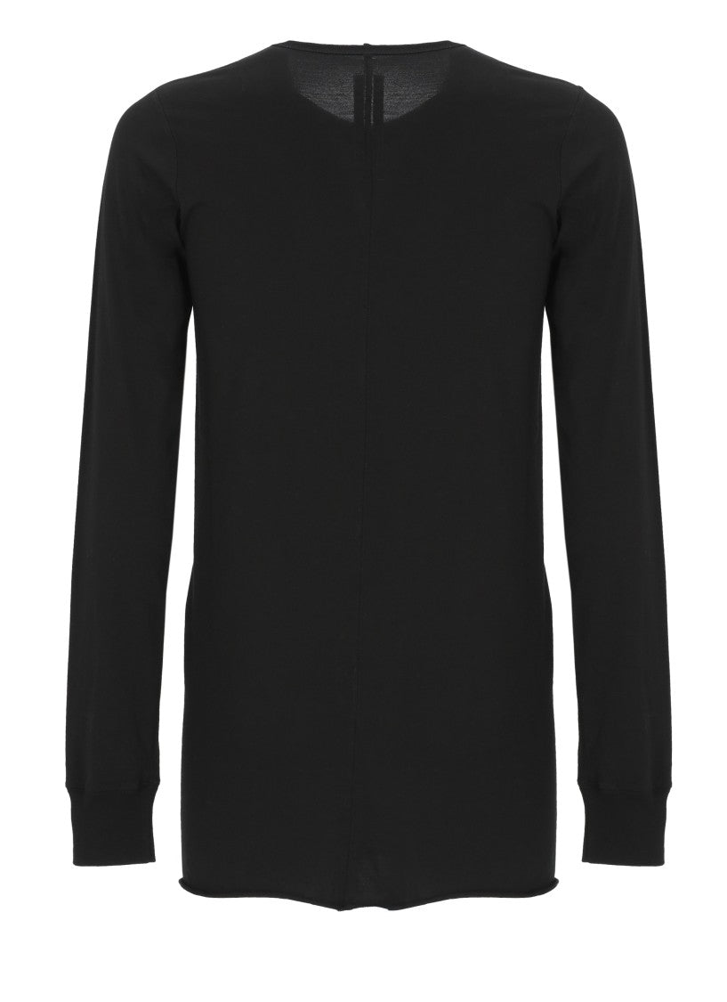 Rick Owens Black Raw Edge Cotton Jersey