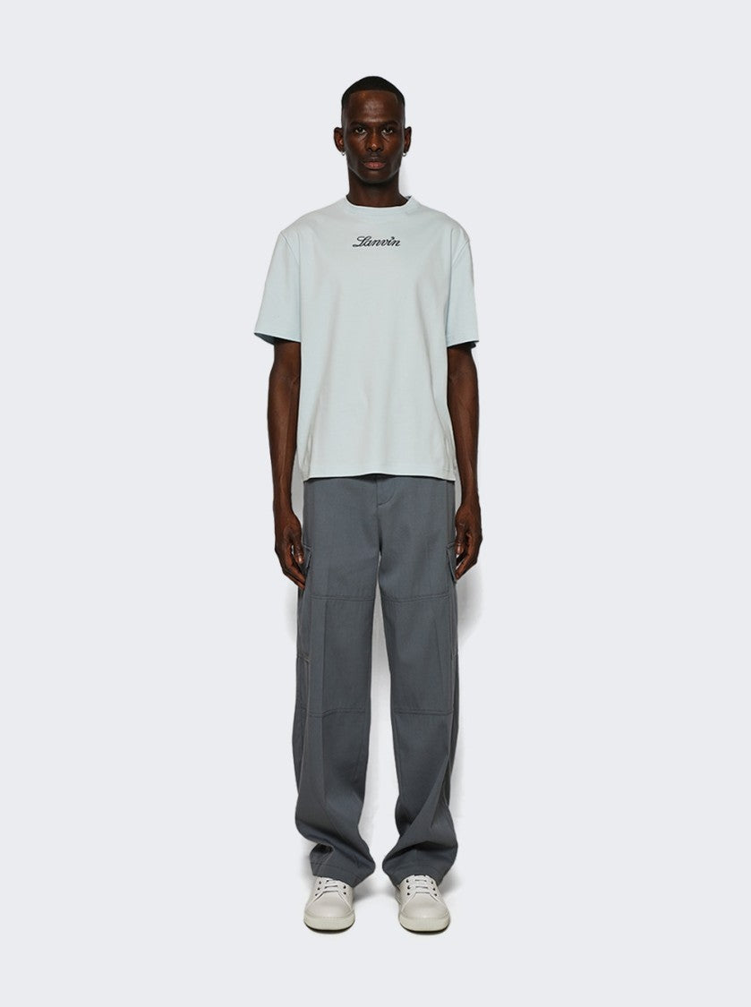 Lanvin Bouclette Logo T-Shirt Chambray