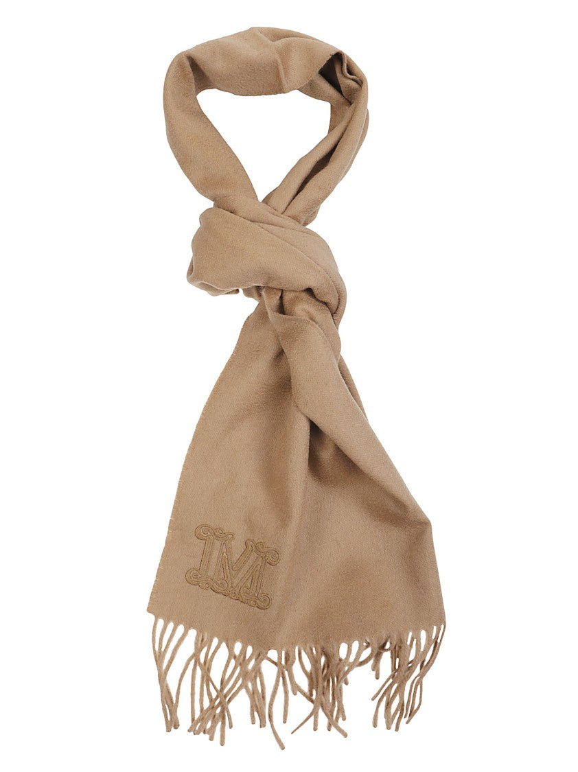 Max Mara Wsdalia Cashmere Fringed Monogram Stole