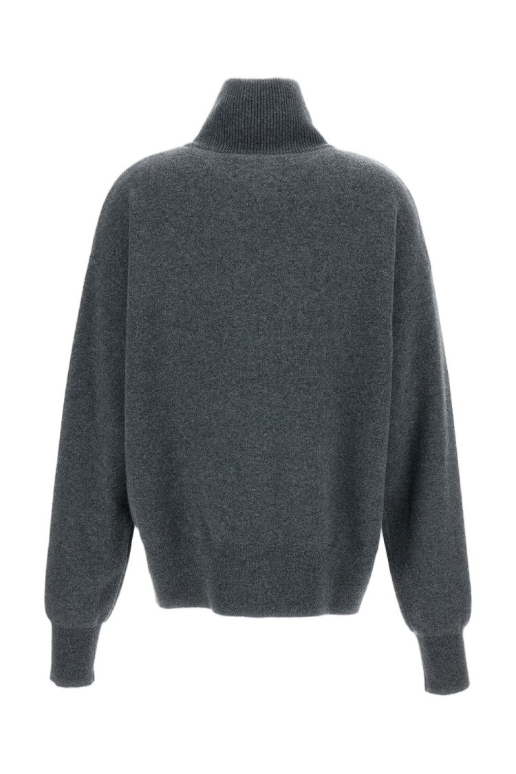 Extreme Cashmere Grey Xtra Cashmere Zip-Up Cardigan