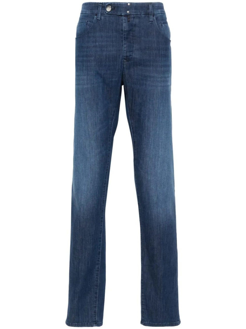 Incotex Medium Blue Special Straight-Leg Jeans