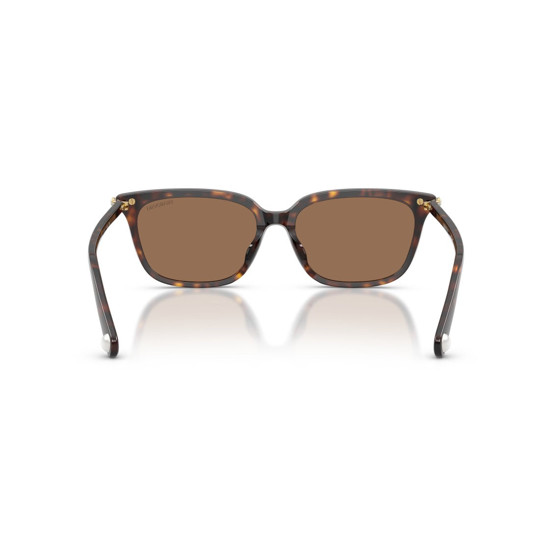 Swarovski 0Sk6064d Rectangular Tortoiseshell Sunglasses With Gold Accents