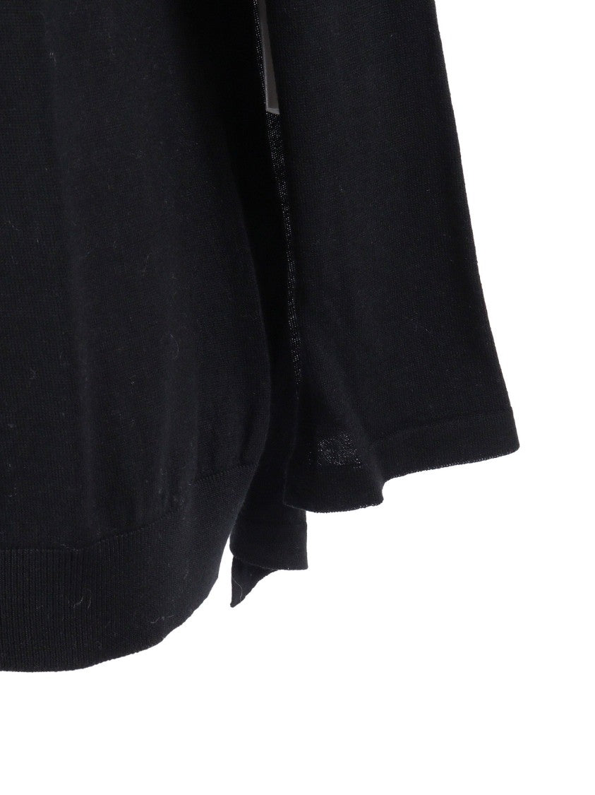 Alberta Ferretti Finely Knitted Wool Sweater With Classic Crew Neckline