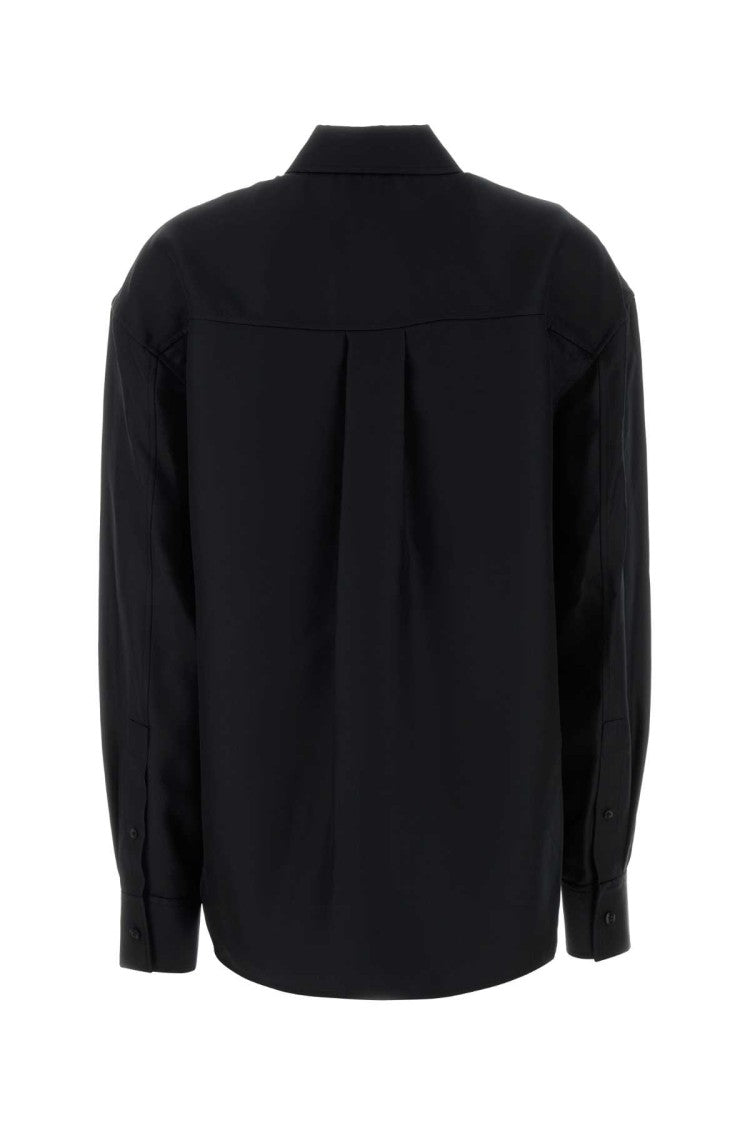 Alexander Wang Black Satin Oversize Shirt