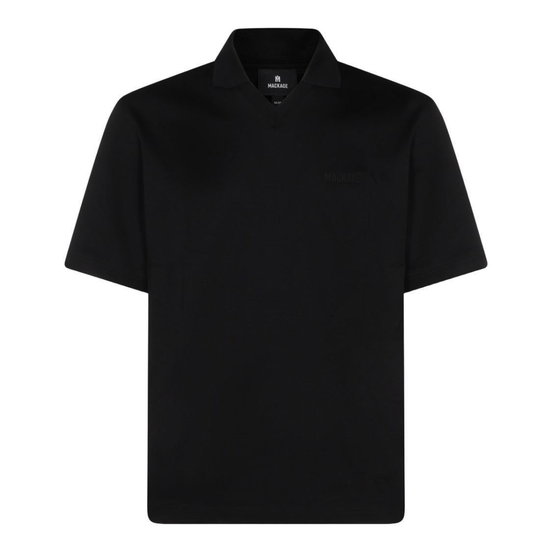 Mackage Classic Crew Neck Black Short-Sleeve Polo