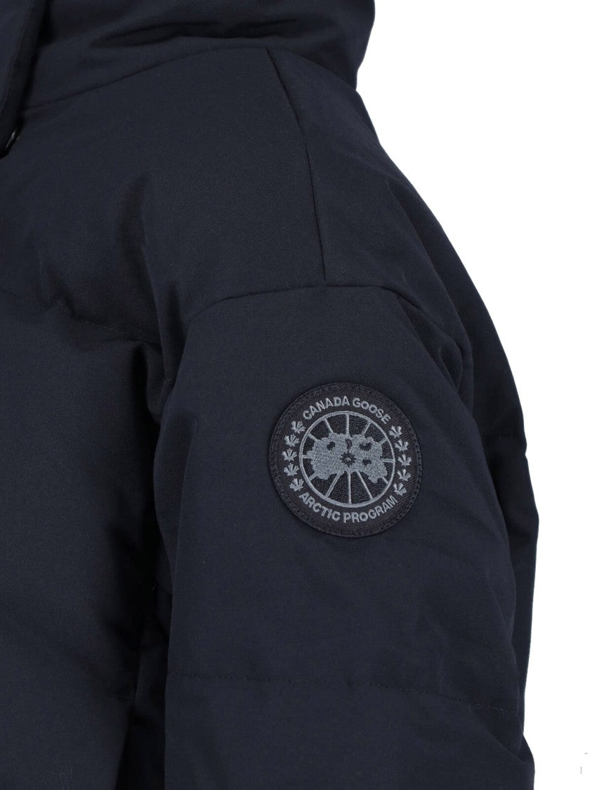 Canada Goose Black Grandview Cropped High-Collar Down Jacket