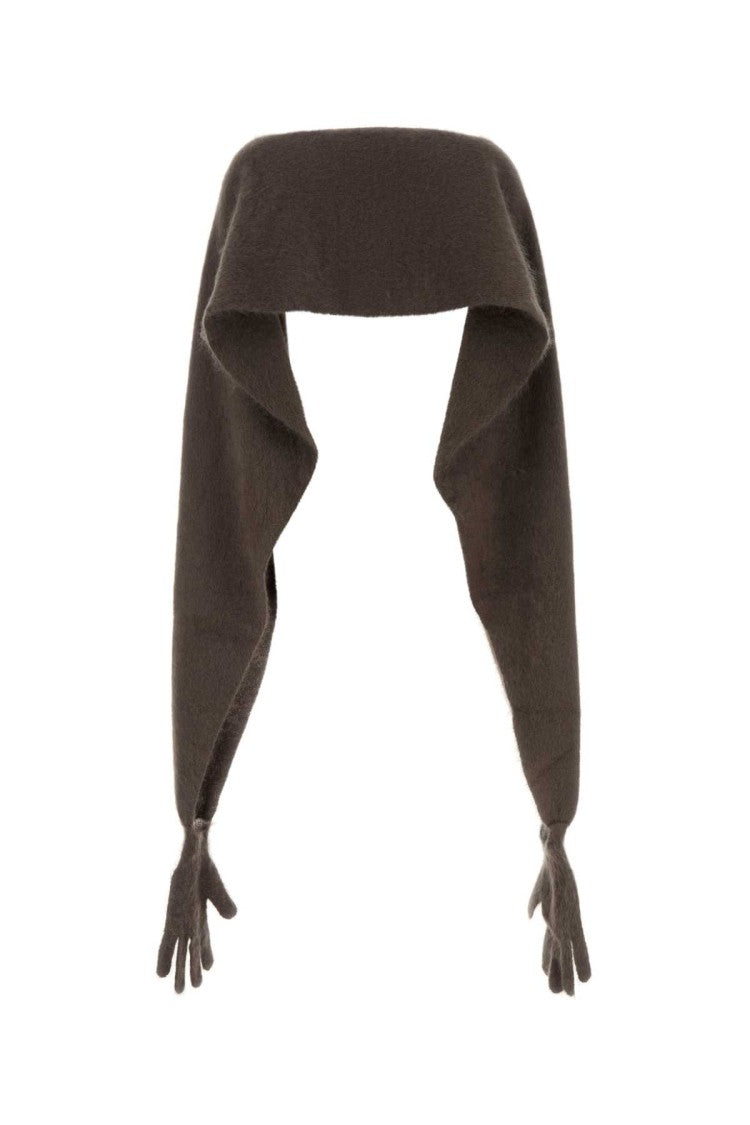 Moschino Brown Mohair Blend Cape