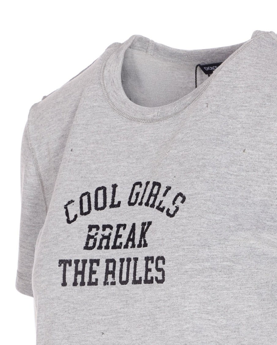 Dolce & Gabbana Cool Girls Brake The Rules T-Shirt – Grey