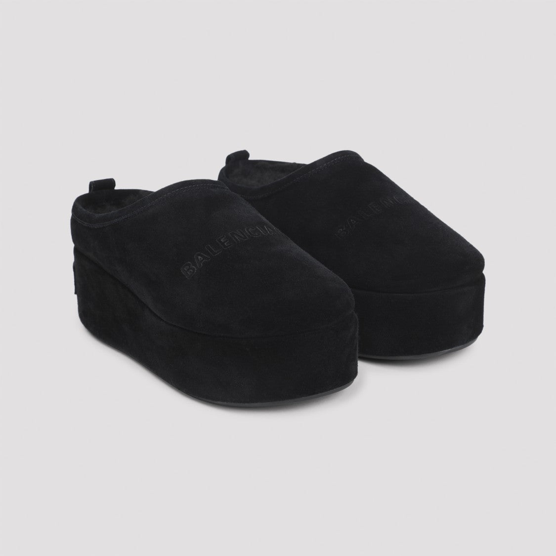 Balenciaga Alaska Pltf Black Calf Leather Mules