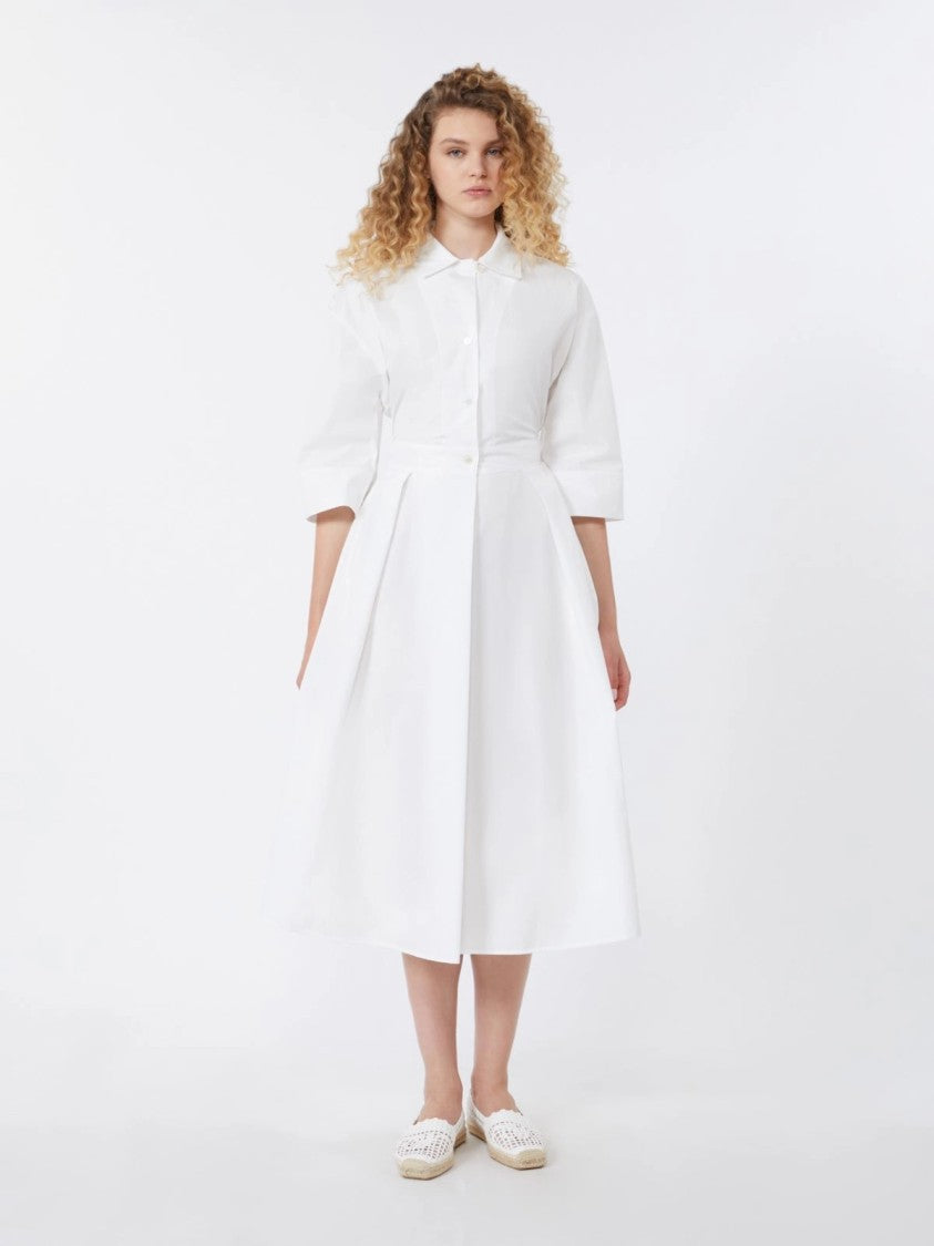 Max Mara Midi Dress With Classic Shirt Collar