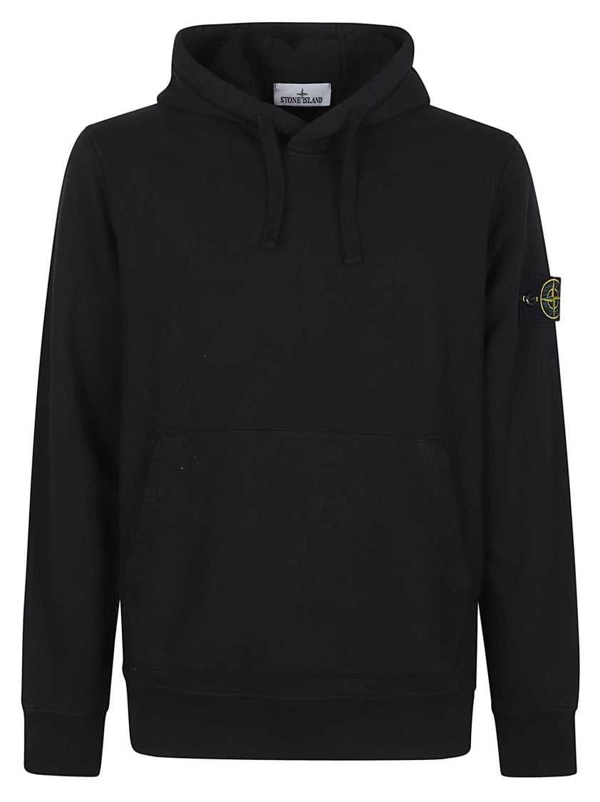 Stone Island Black Basic Pullover Cotton Hoodie