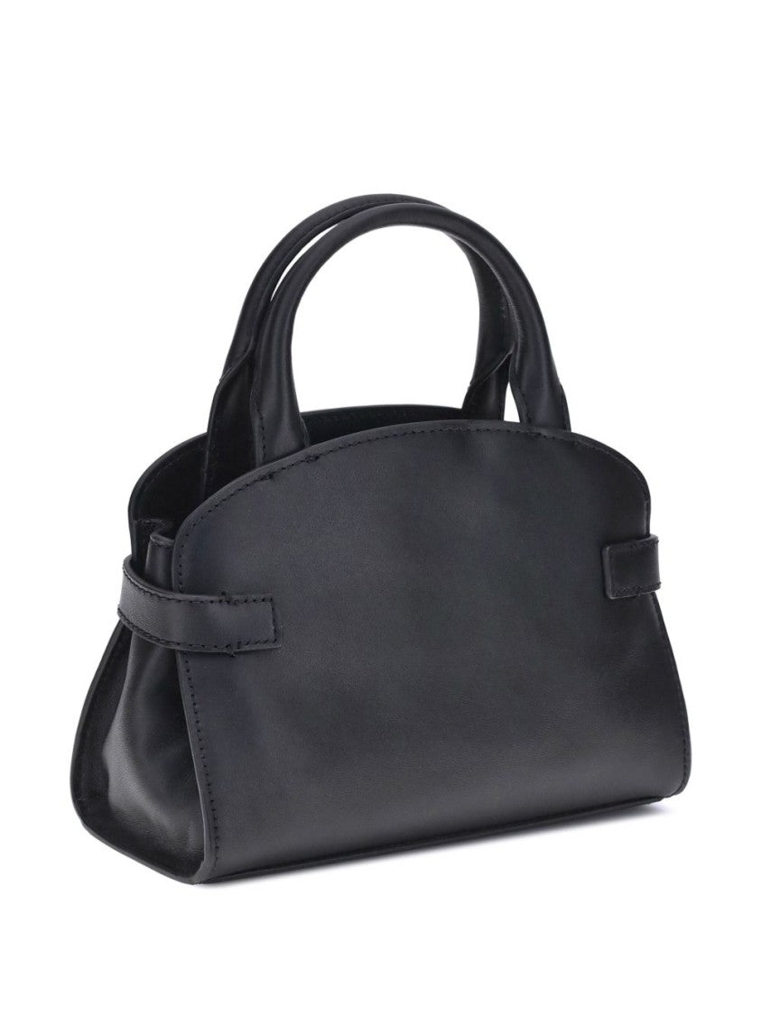 Coccinelle Curved Top Line Shoulder Bag With Buckle Fastening