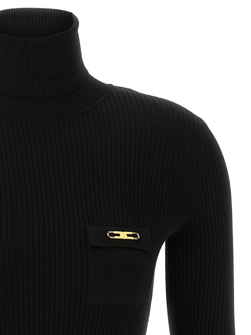 Elisabetta Franchi Ribbed Turtleneck Sweater