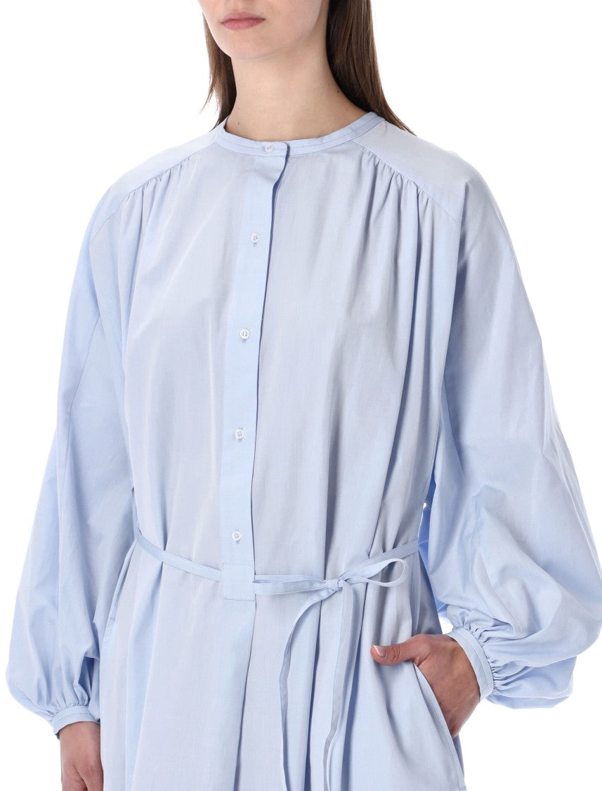 Loulou Studio Cotton Poplin Midi Dress With Airy Raglan Sleeves