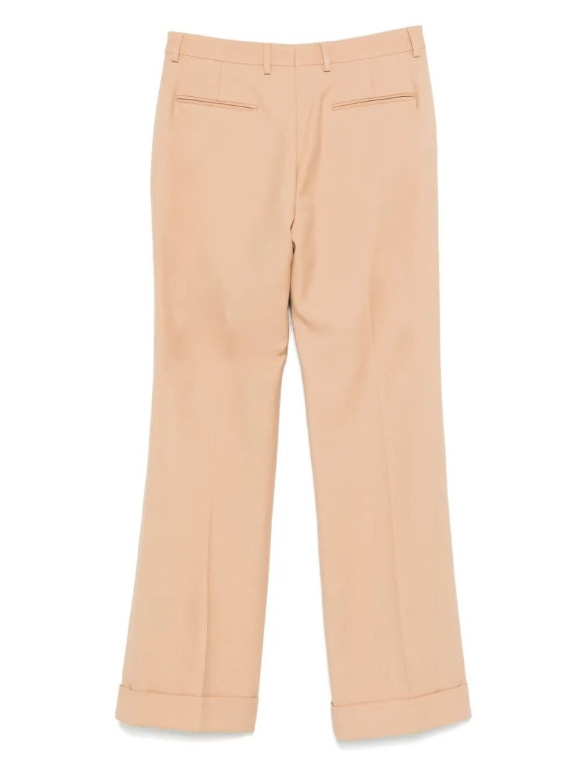 Valentino Tailored Wool Pants With Slightly Flared Hem