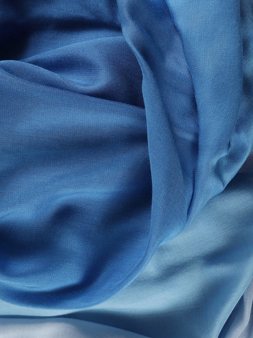 Faliero Sarti Shaded Light Blue Silk Stole