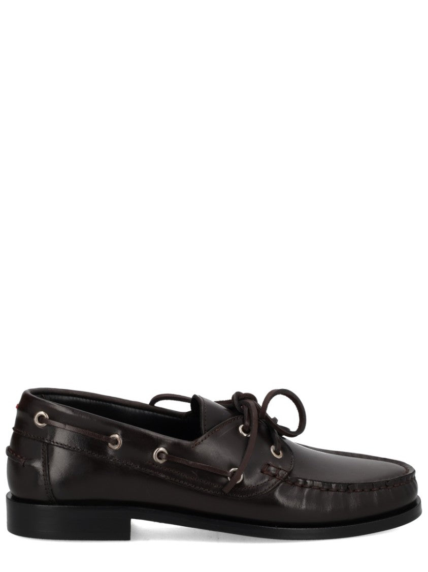Aeydē Harris Polished Stitched Bow Loafers