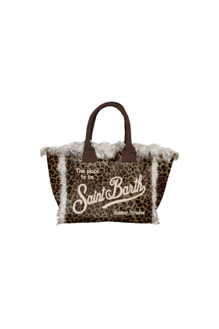 Mc2 Saint Barth Compact Leopard Print Mini Bag With Detachable Shoulder Strap