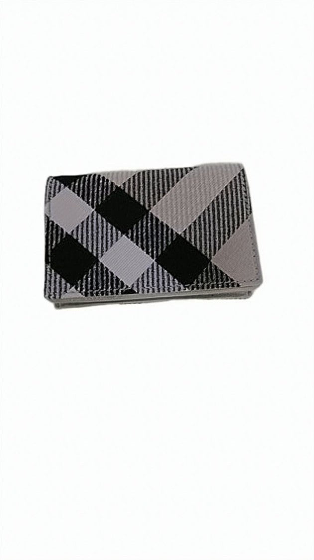 Burberry Check Pattern Wallet With Fold-Over Flap