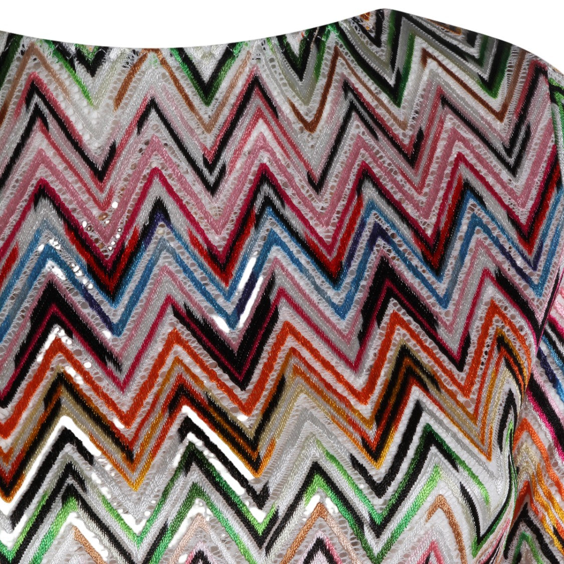Missoni Red Dress With Multi-Color Zigzag Pattern